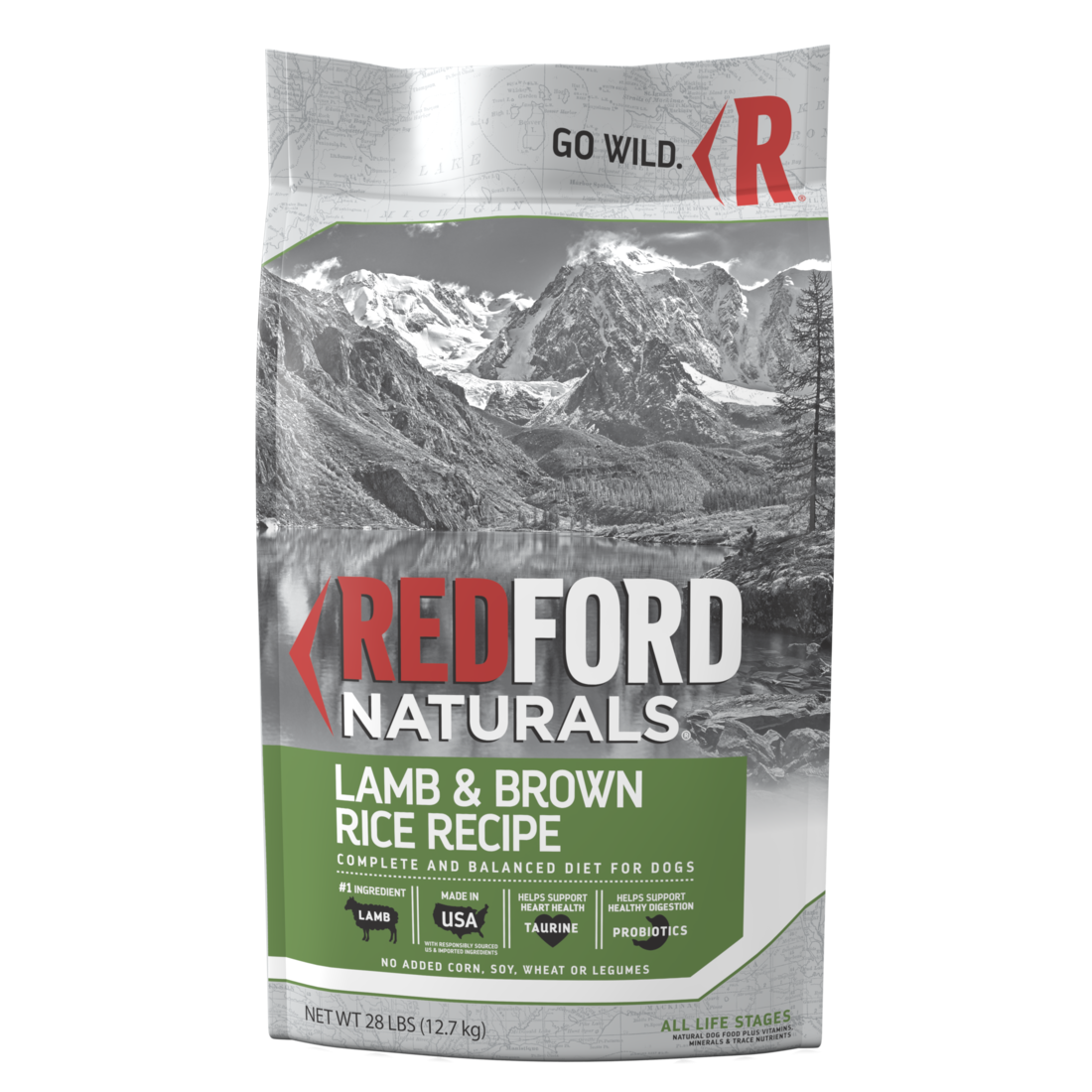 Redford Naturals Lamb & Brown Rice Recipe Dog Food, 28 Pounds