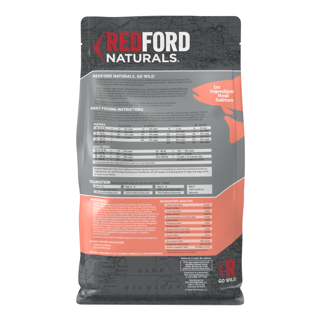 Redford Naturals Grain Free Salmon & Potato Recipe Dog Food, 4 pounds