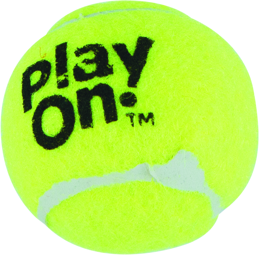Play On Dog Toy, Tennis Ball, With Squeaker, 1.5 Inches