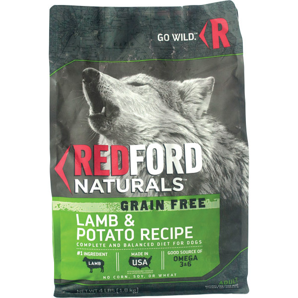 Redford Naturals Grain Free Lamb & Potato Recipe Dog Food, 4 Pounds