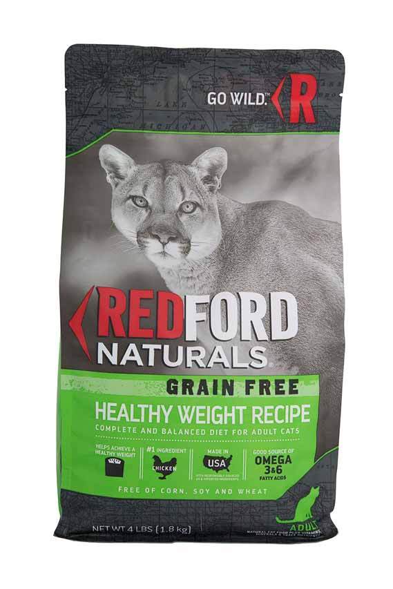 Redford Naturals Grain Free Healthy Weight Chicken Recipe Adult Cat Food, 4 Pounds