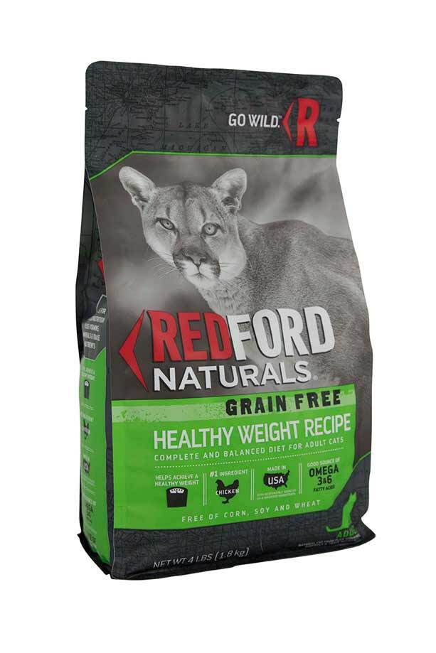 Redford Naturals Grain Free Healthy Weight Chicken Recipe Adult Cat Food, 4 Pounds