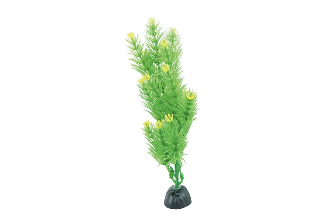 Fins First Plastic Plant Green And Yellow, Medium