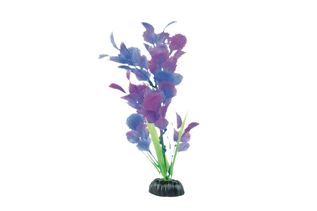Fins First Plastic Plant Neon Purple And Blue, Medium