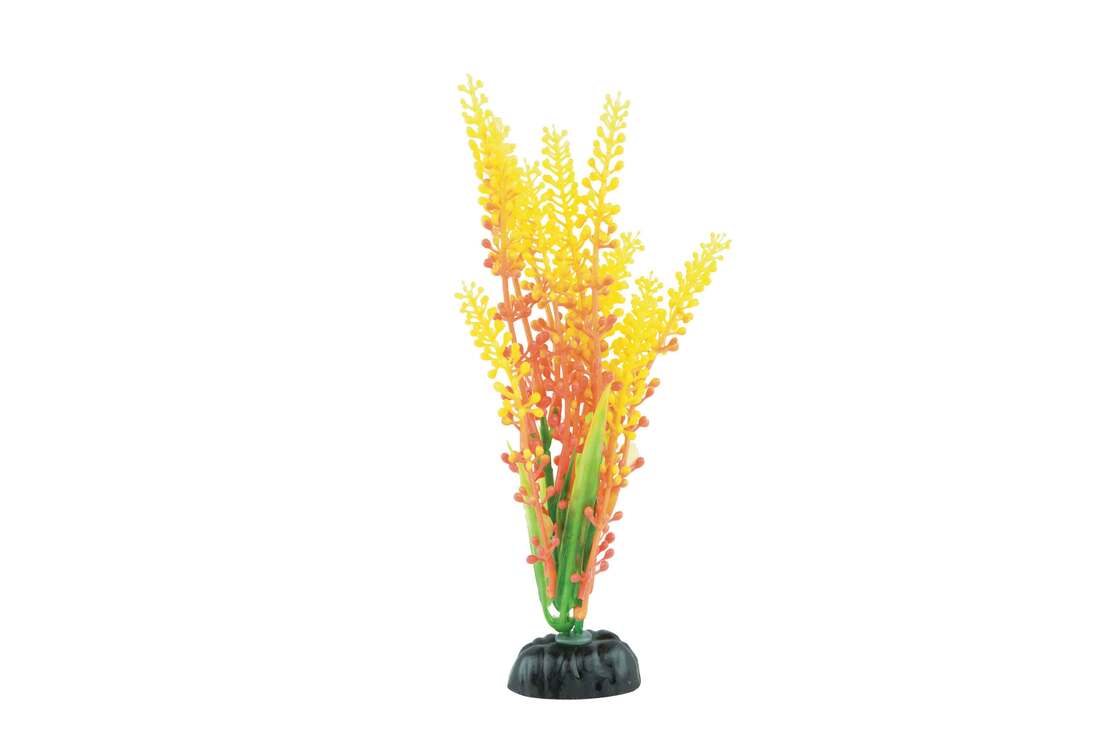 Fins First Plastic Plant Orange And Yellow, Medium