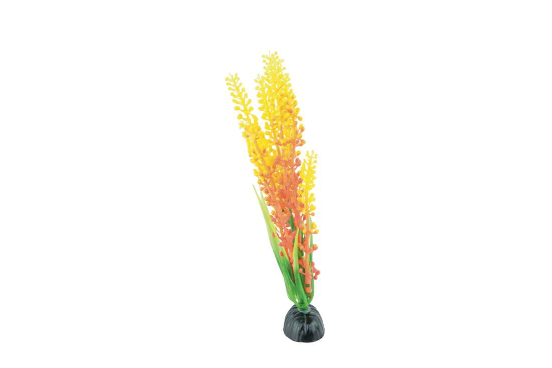 Fins First Plastic Plant Orange And Yellow, Medium