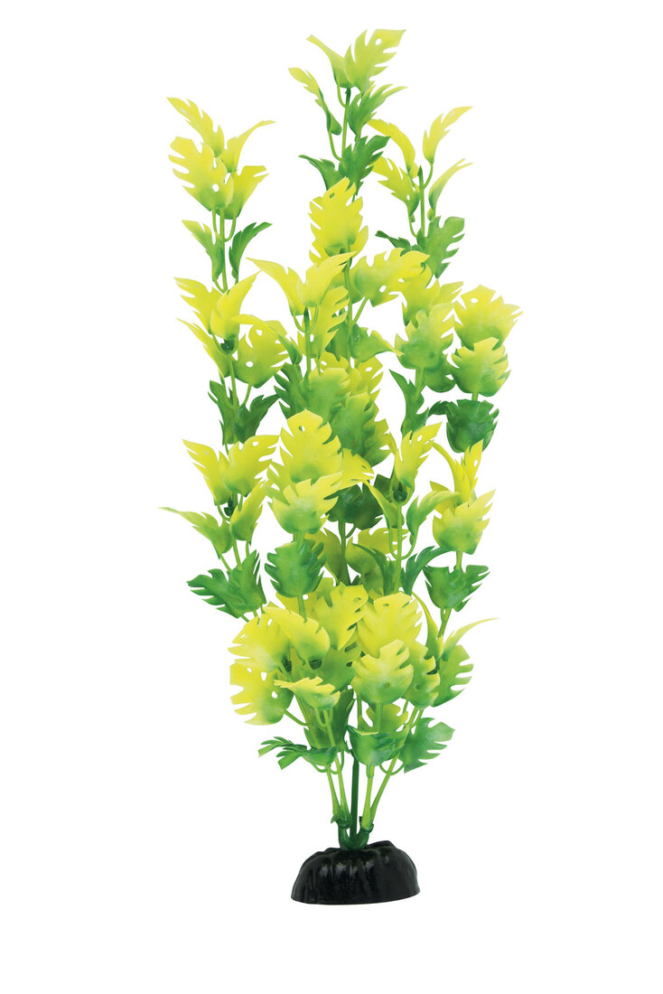 Fins First Plastic Plant Green And Yellow,  Large