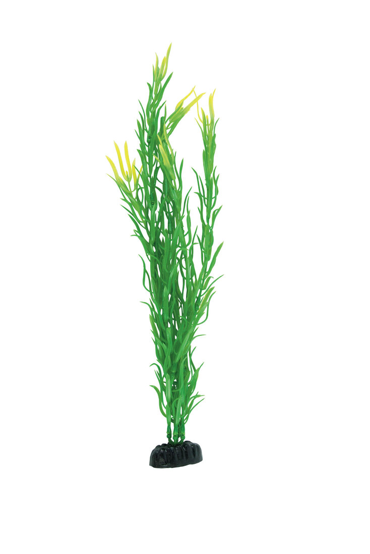 Fins First Plastic Plant Green And Yellow,  Large