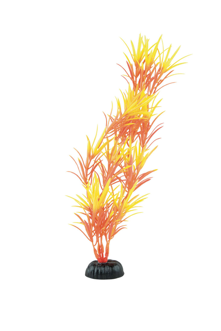 Fins First Plastic Plant Orange And Yellow, Large
