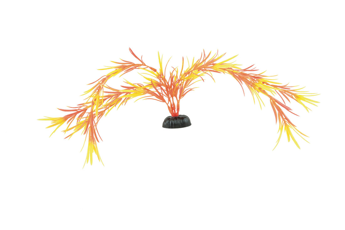 Fins First Plastic Plant Orange And Yellow, Large