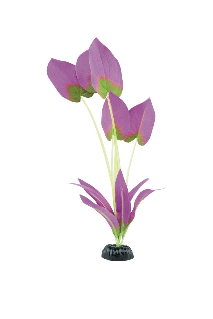 Fins First Plastic Plant Purple Leaf, Large