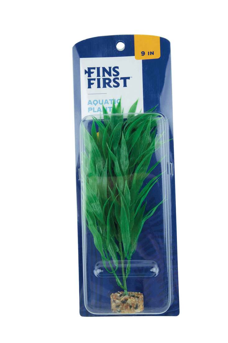 Fins First Plastic Plant Green, Medium
