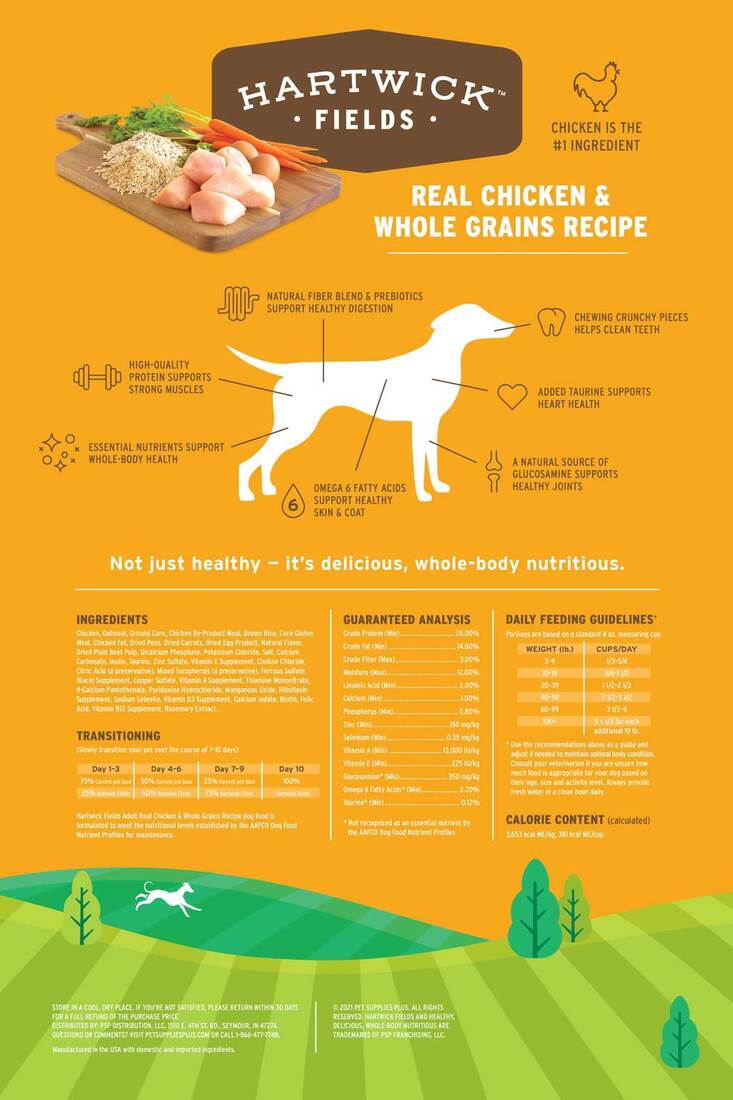Hartwick Fields Adult Real Chicken & Whole Grains Recipe, 6 Pounds
