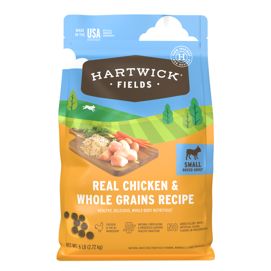 Hartwick Fields Small Breed Adult Real Chicken & Whole Grains Recipe, 6 Pounds