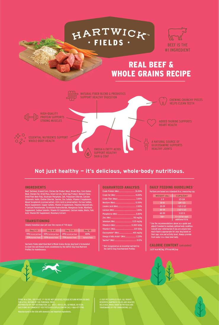 Hartwick Fields Adult Real Beef & Whole Grains Recipe, 6 Pounds