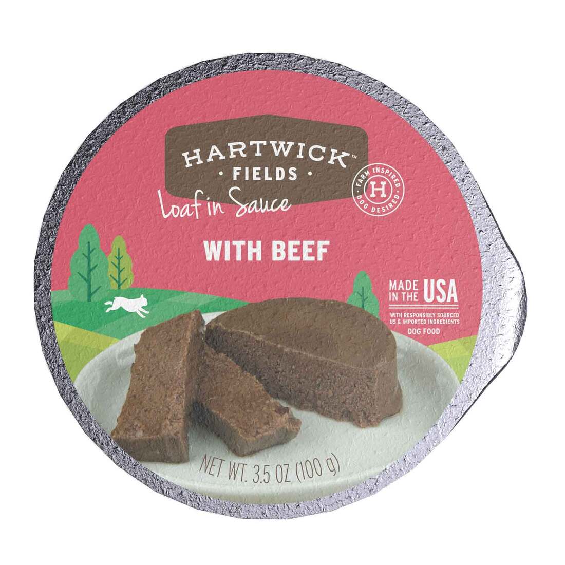 Hartwick Fields Loaf In Sauce Adult Beef Wet Dog Food, 3.5 Ounces