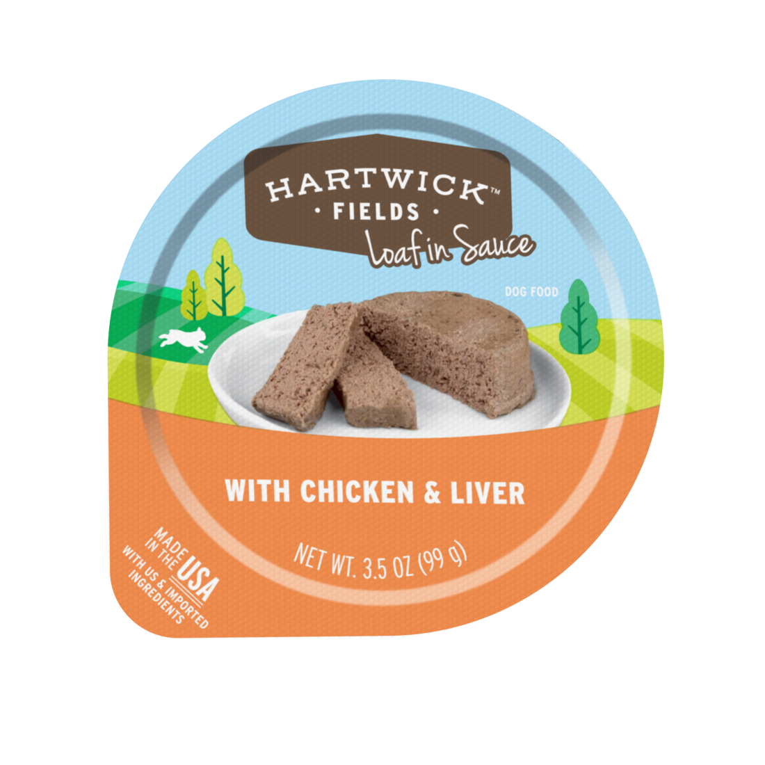 Hartwick Fields Loaf In Sauce Adult Chicken & Liver Wet Dog Food, 3.5 Ounces