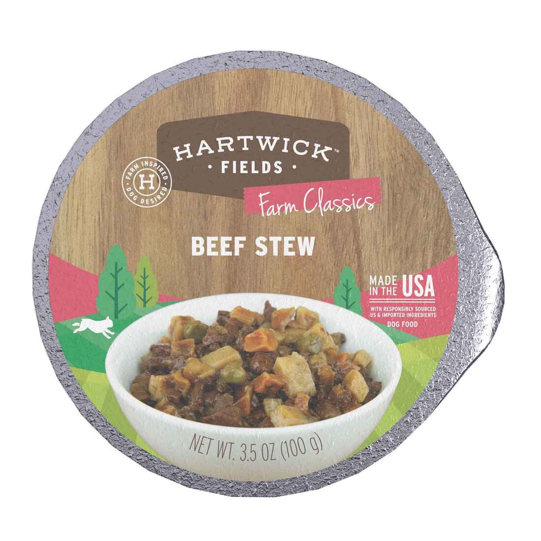 Hartwick Fields Farm Classics Adult Beef Stew Wet Dog Food, 3.5 Ounces