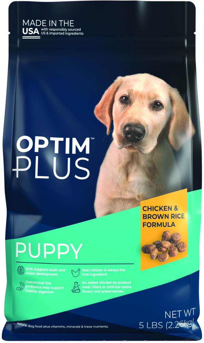 OptimPlus Puppy Chicken & Brown Rice Formula Dry Dog Food, 5 Pounds | Pet Supplies Plus OptimPlus Puppy Chicken & Brown Rice Formula Dry Dog Food, 5 Pounds | Pet Supplies Plus