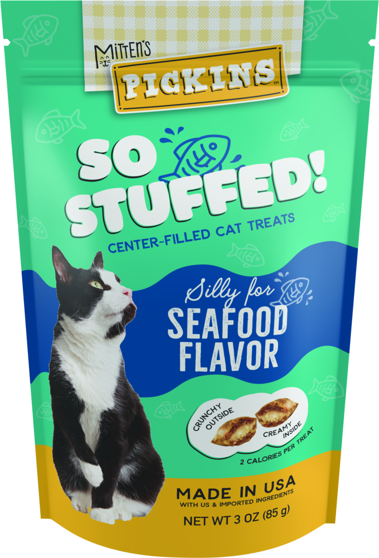 Mitten's Pickins Silly For Seafood Flavor Center-Filled Cat Treats, 3 ...