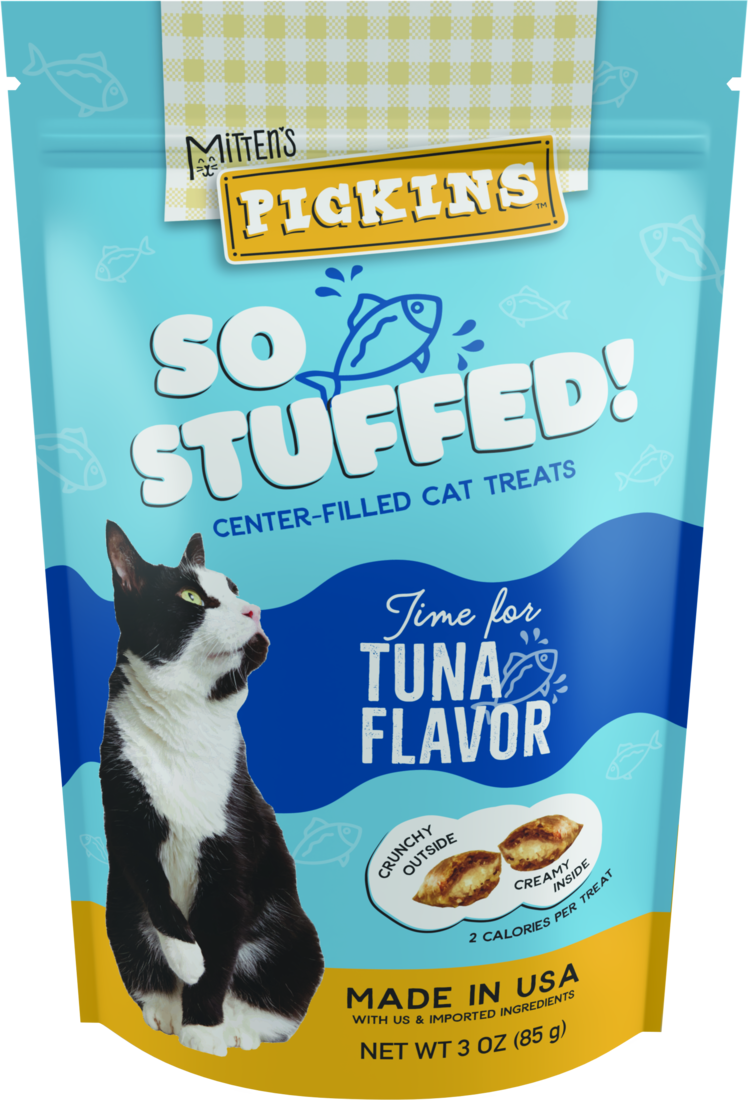 Mitten's Pickins Time For Tuna Flavor Center-Filled Cat Treats, 3 Ounces