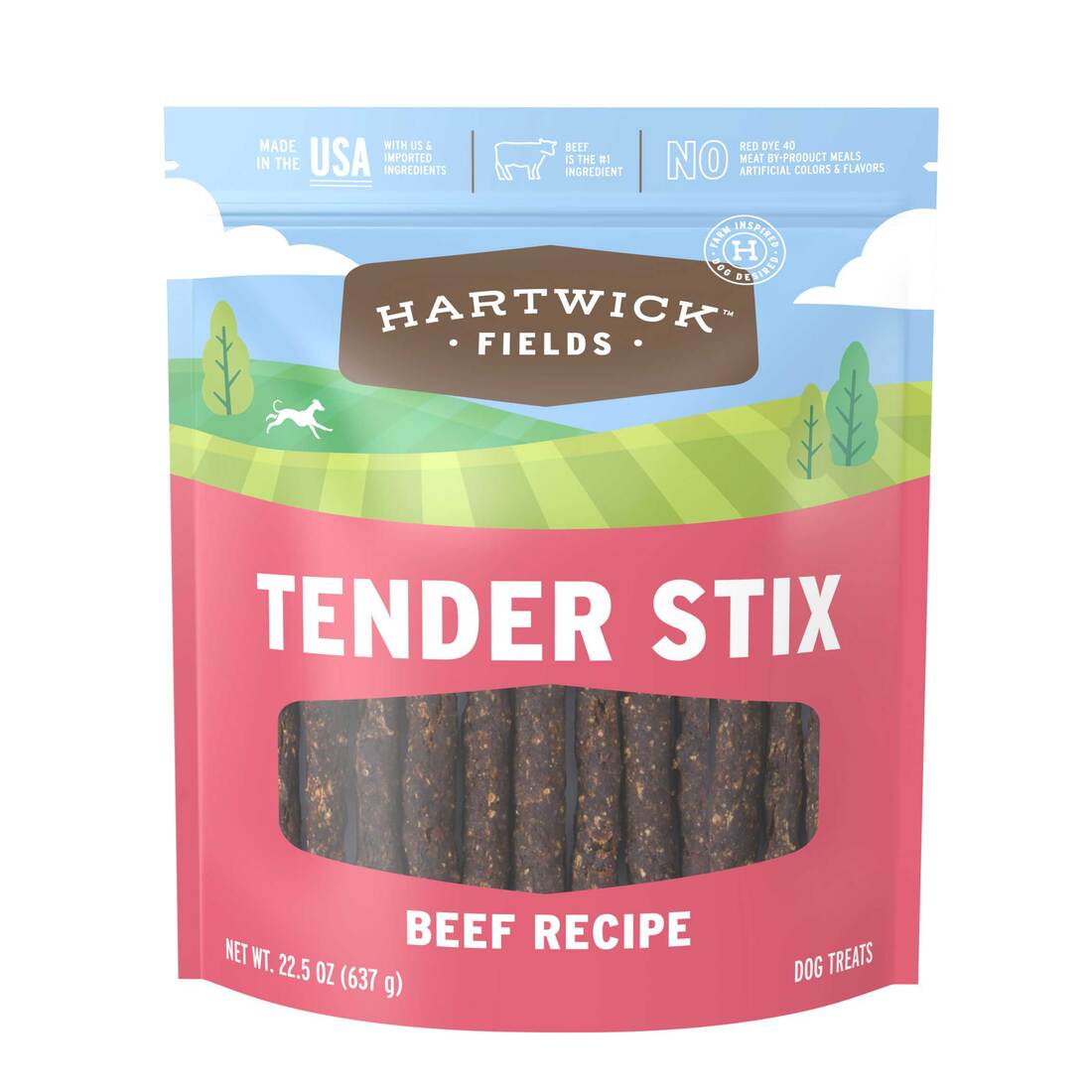 Hartwick Fields Tender Stix Beef Recipe Dog Treats, 22.5 Ounces