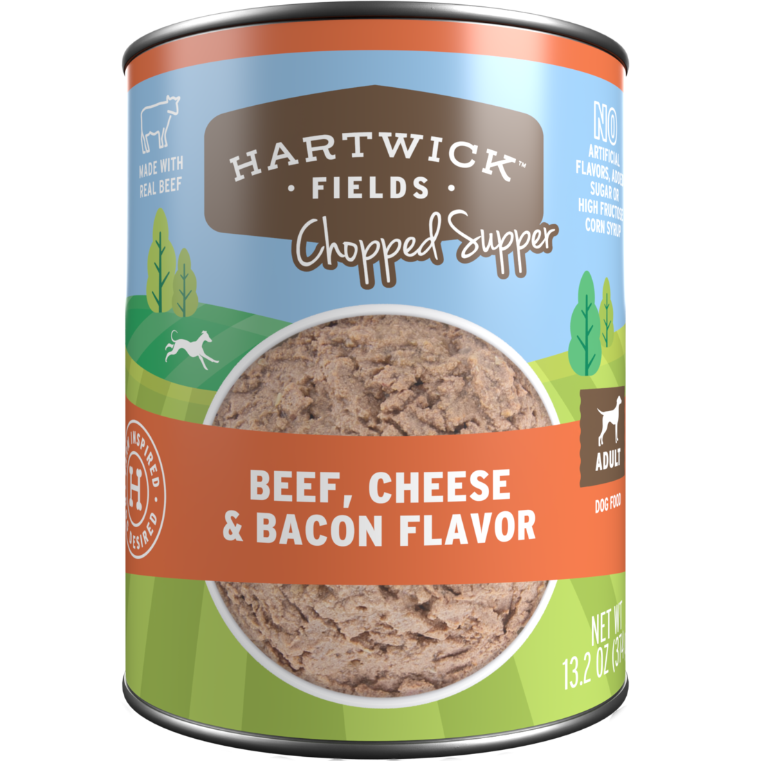 Hartwick Fields Adult Chopped Supper With Beef, Bacon & Cheese Flavor Wet Dog Food, 13.2 Ounces
