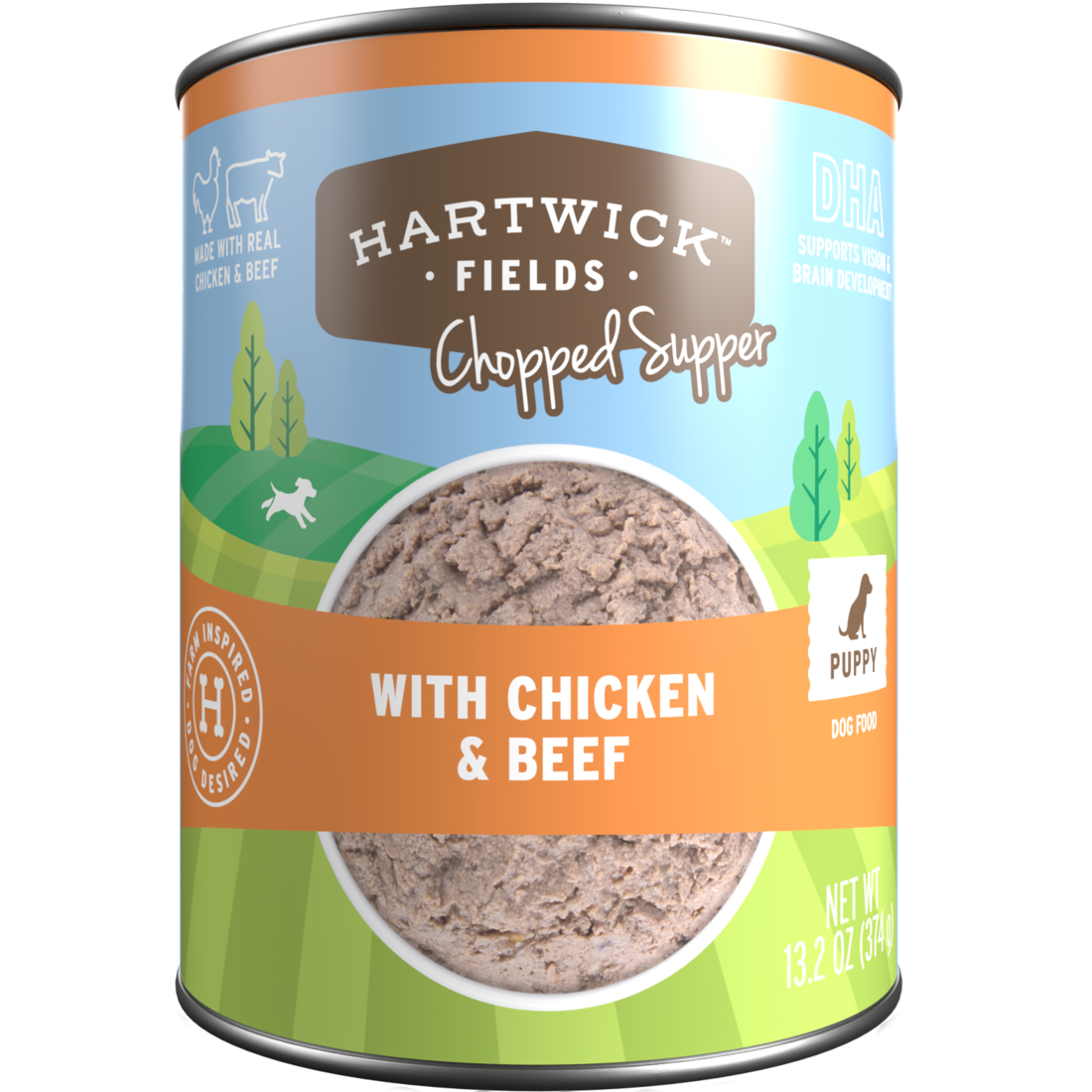 Hartwick Fields Puppy Chopped Supper With Chicken & Beef Wet Dog Food, 13.2 Ounces