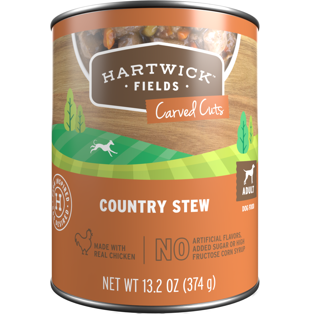 Hartwick Fields Adult Carved Cuts Country Stew Wet Dog Food, 13.2 Ounces