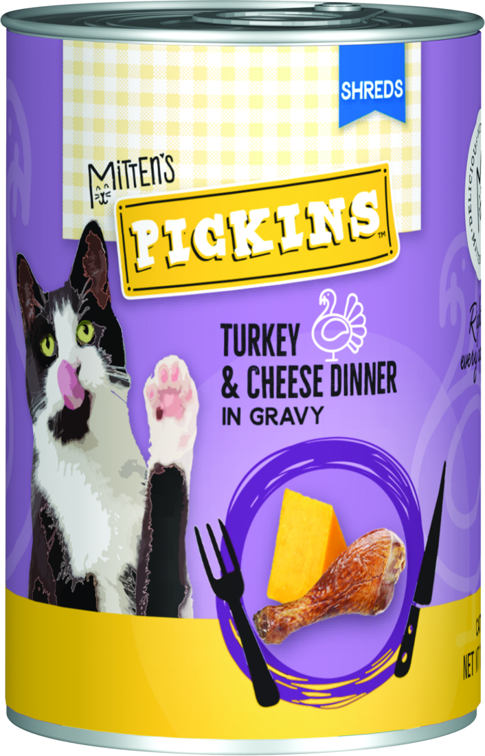 Mitten's Pickins Shreds Ocean Turkey & Cheese Dinner, 13 Ounces