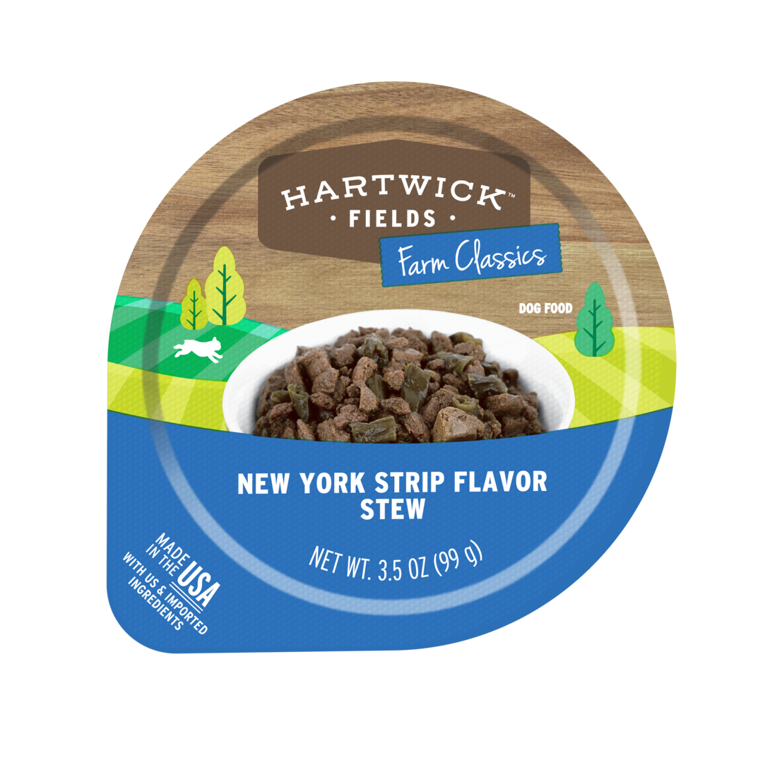 Hartwick Fields Farm Classics Adult New York Strip Flavor Stew Wet Dog Food, 3.5 Ounces