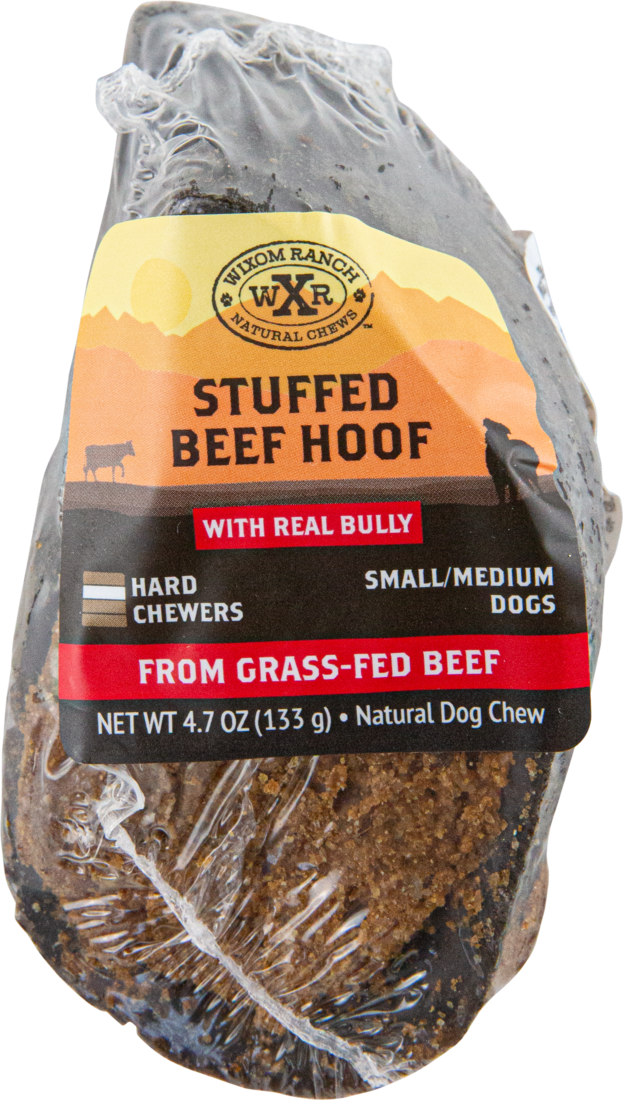 Wixom Ranch Natural Chews Stuffed Hoof With Real Bully | Pet Supplies Plus