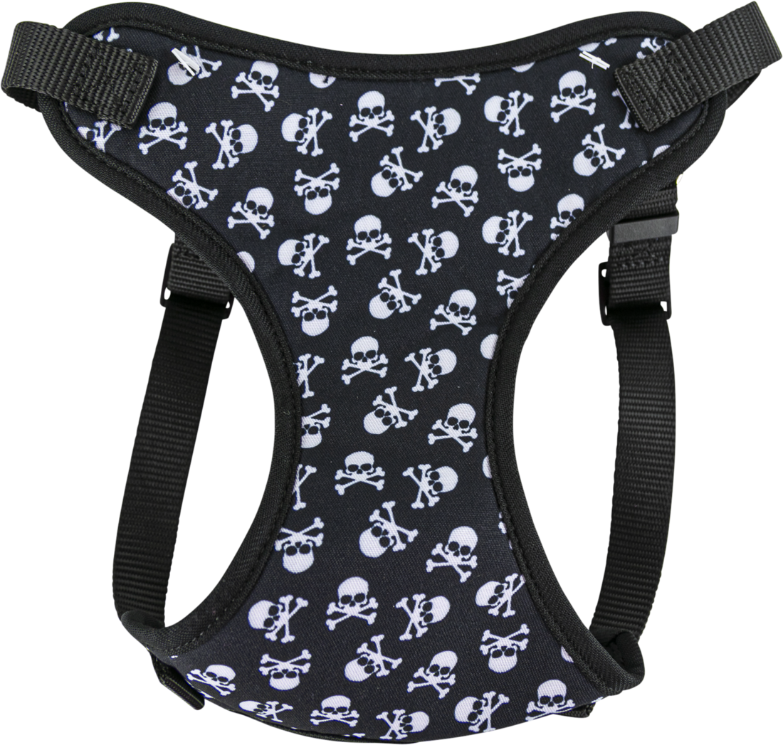 Play On Dog Harness, Skull, Extra Extra Small