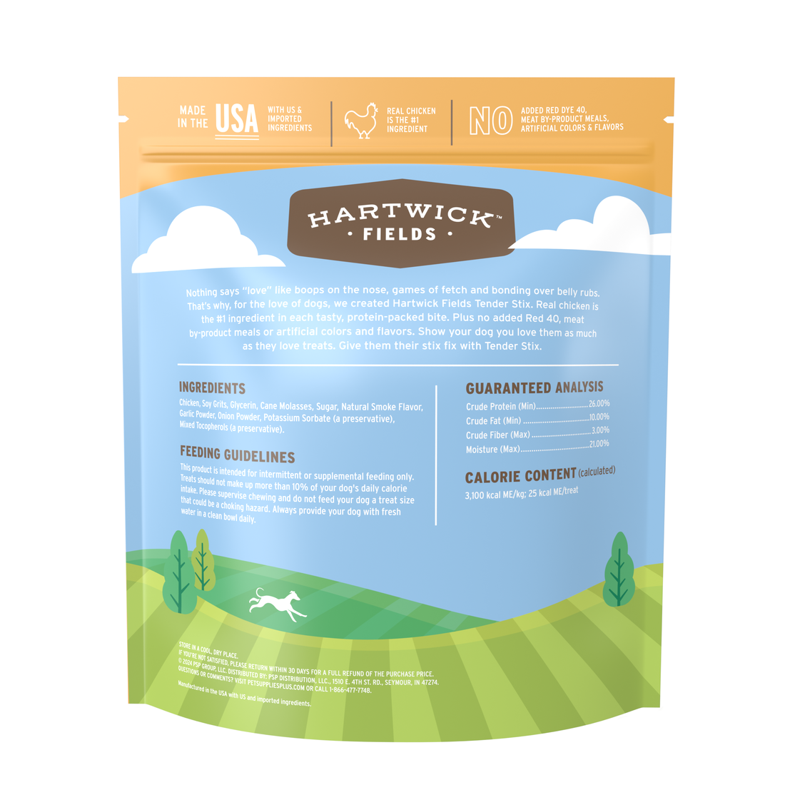 Hartwick Fields Tender Stix Chicken Recipe Dog Treats, 22.5 Ounces