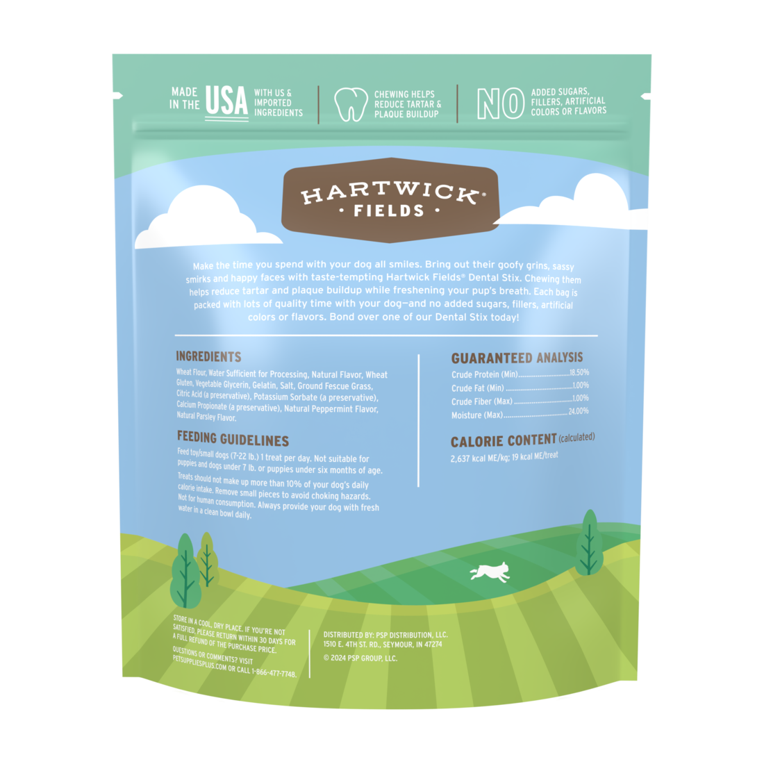 Hartwick Fields Dental Stix, Mint Flavor, Small, 58 Count