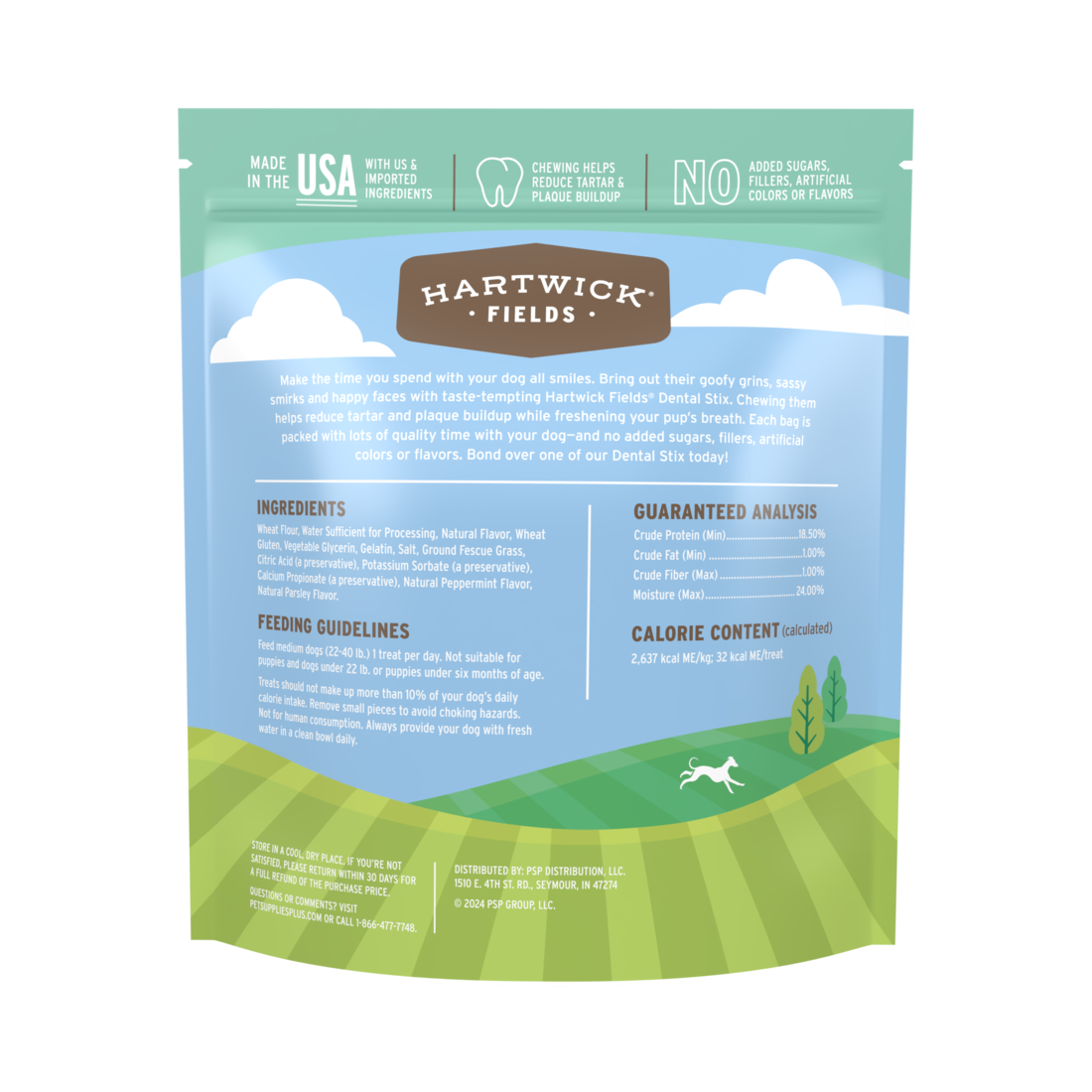 Hartwick Fields Dental Stix, Mint Flavor, Medium, 10 Count
