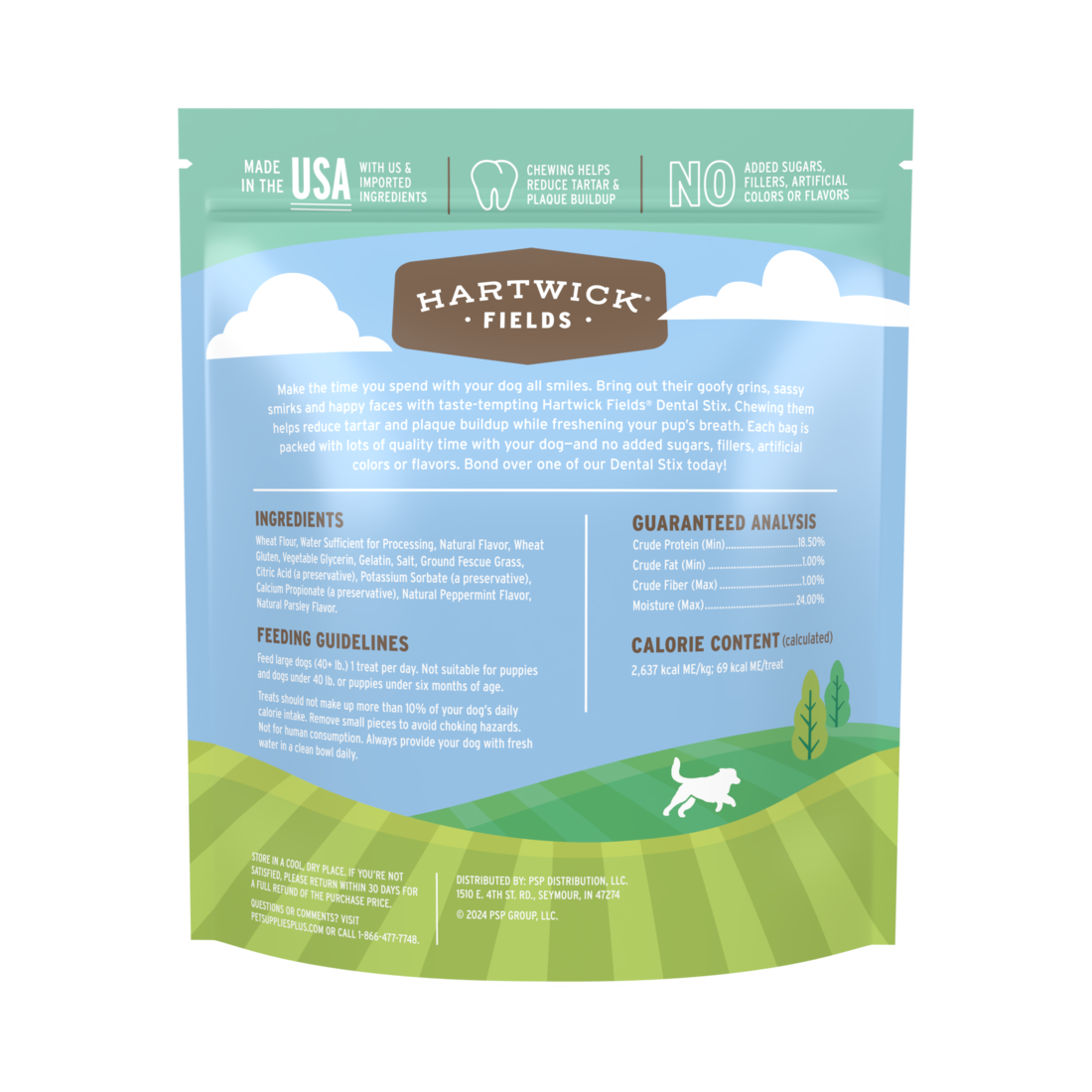 Hartwick Fields Dental Stix, Mint Flavor, Large, 7 Count