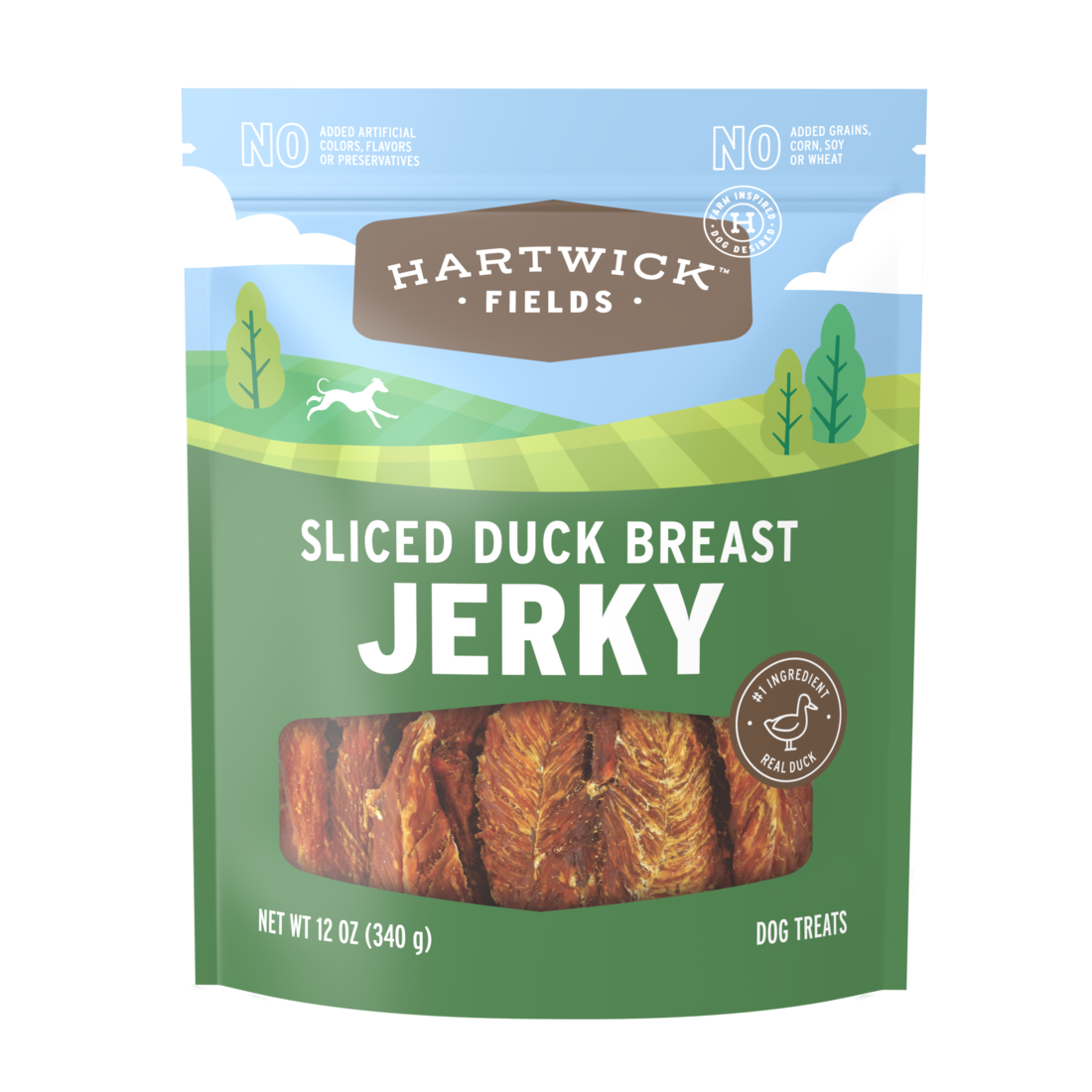 Hartwick Fields Sliced Duck Breast Jerky Dog Treats, 12 Ounces
