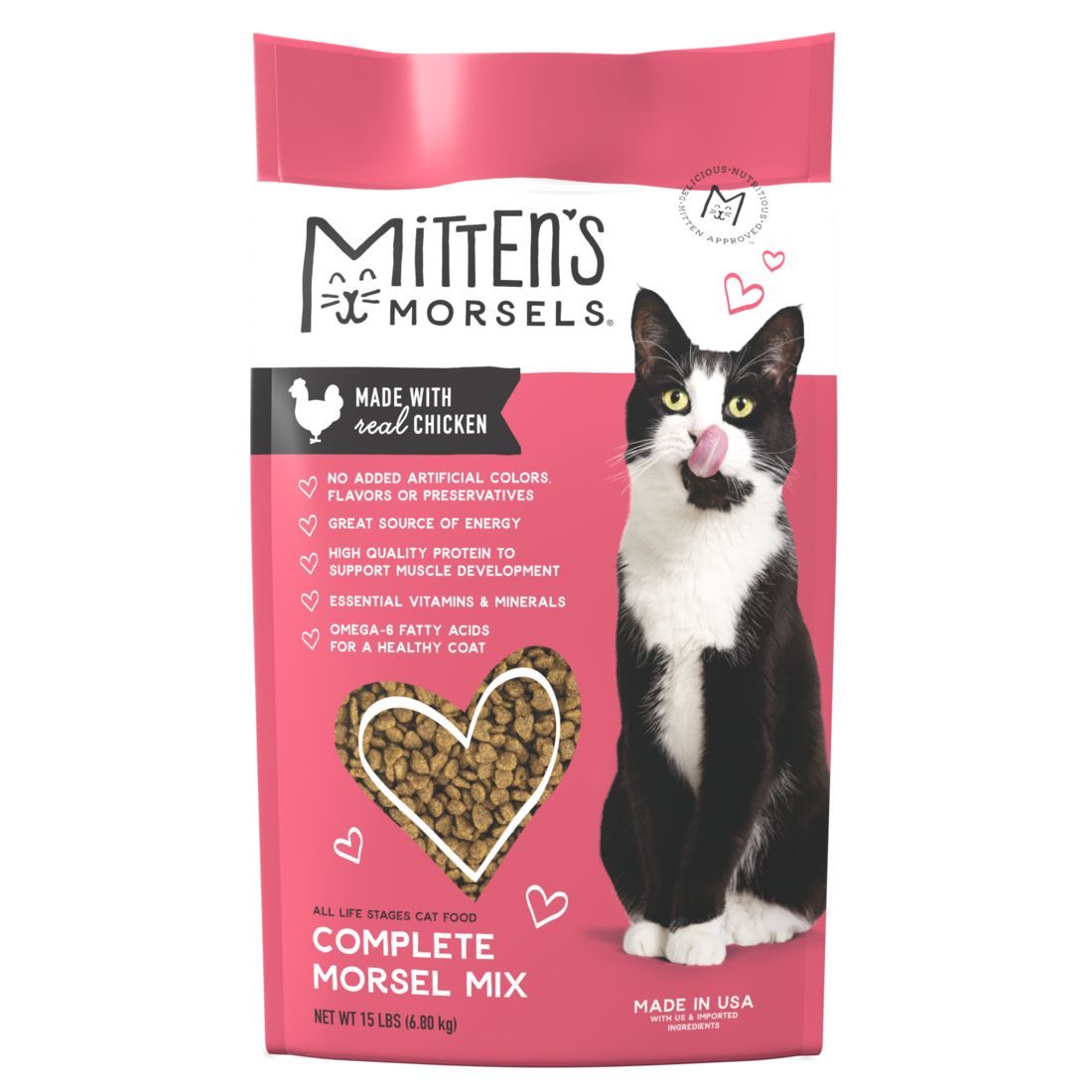 Mitten's Morsels Complete Morsel Mix Dry Cat Food, 15 pounds