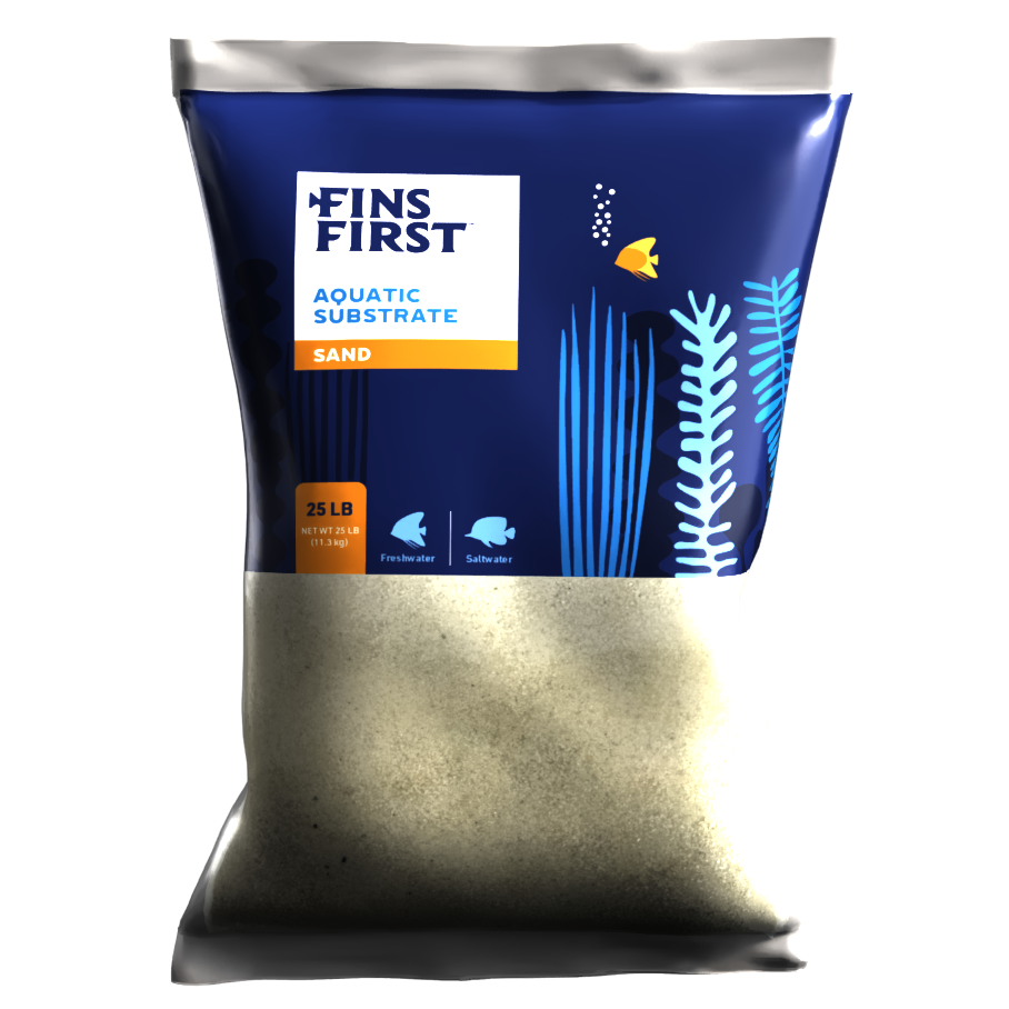 Fins First Fish Sand, Tan, 25 Pounds