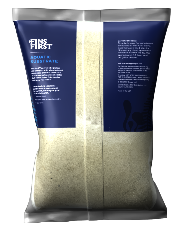 Fins First Fish Sand, Tan, 25 Pounds