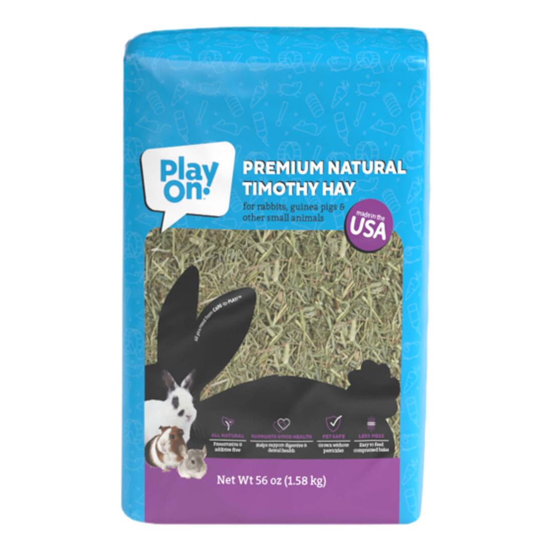 Play On Small Animal Timothy Hay, 56 Ounces