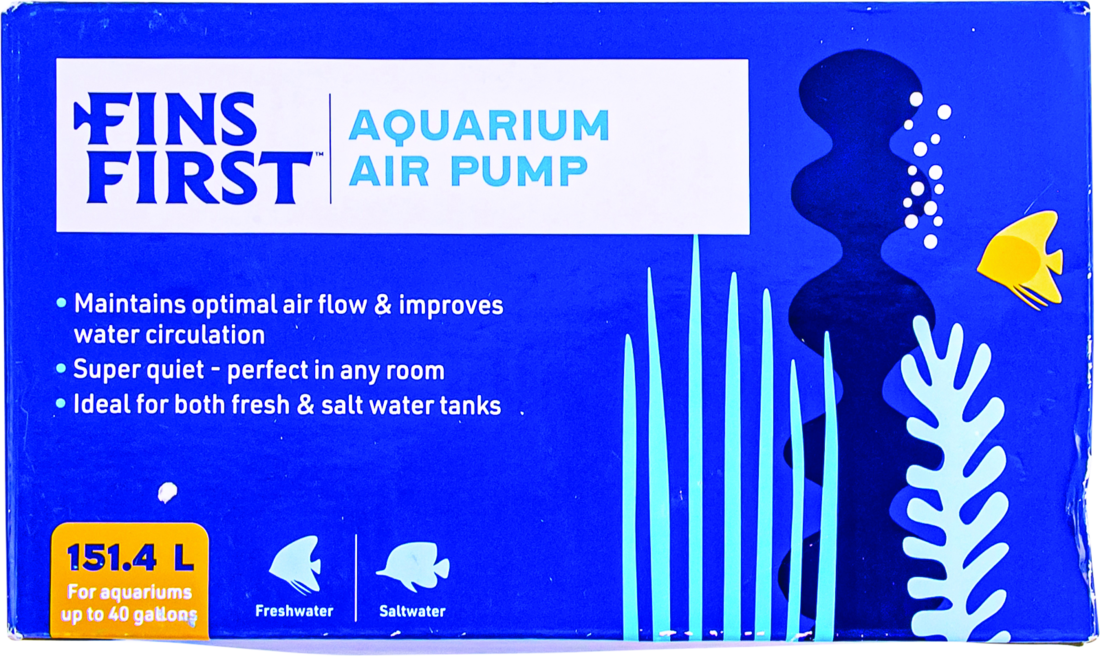 Fins First Air Pump, 40 Gallon
