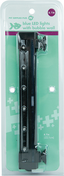 Fins First Aquatic Aquarium LED Light with Bubble Wall, 6 Inches