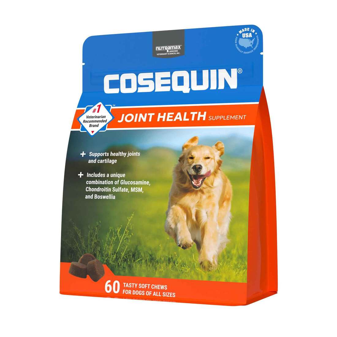 Nutramax Cosequin Maximum Strength Joint Health Supplement Soft Chews for Dogs, 60 Count