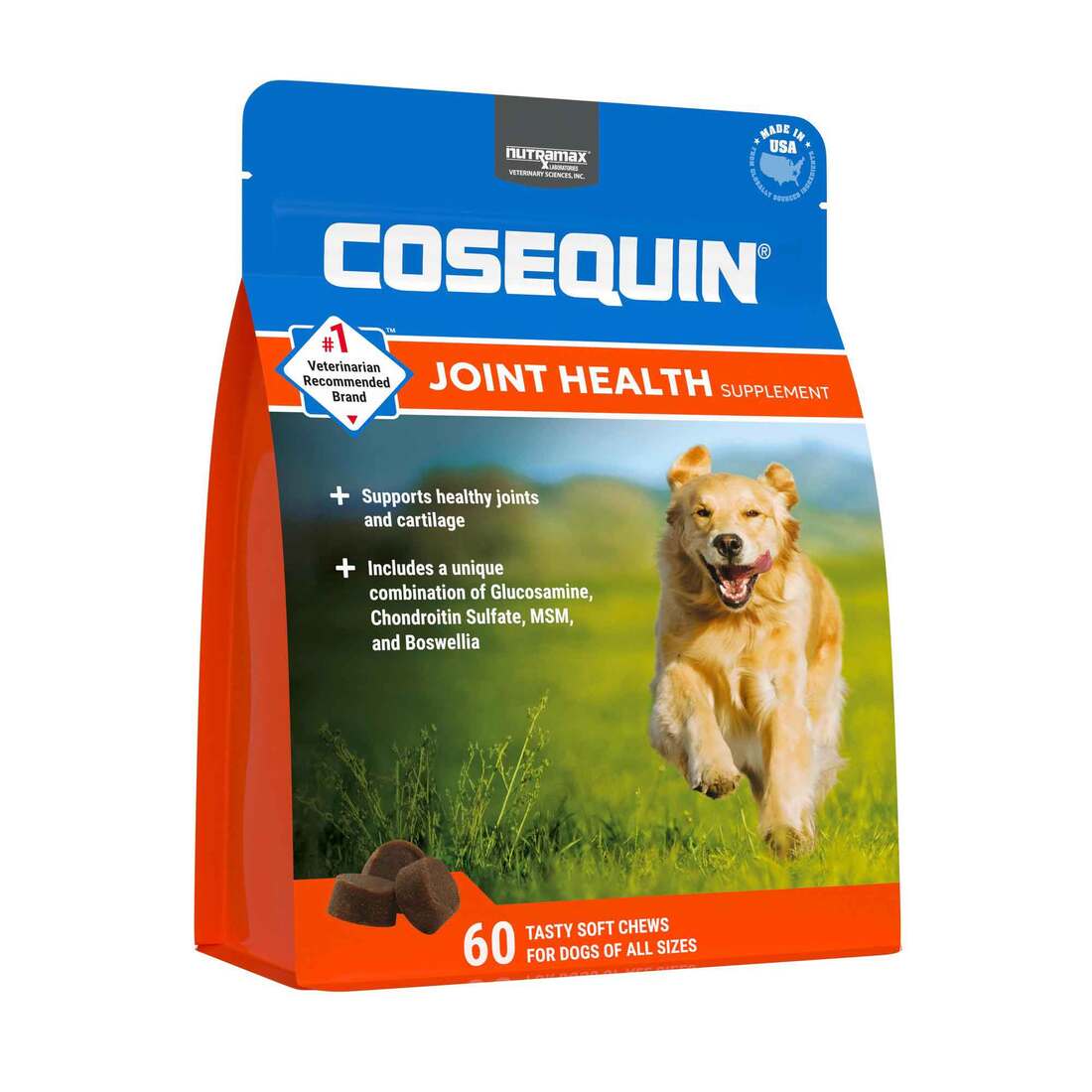 Nutramax Cosequin Maximum Strength Joint Health Supplement Soft Chews for Dogs, 60 Count