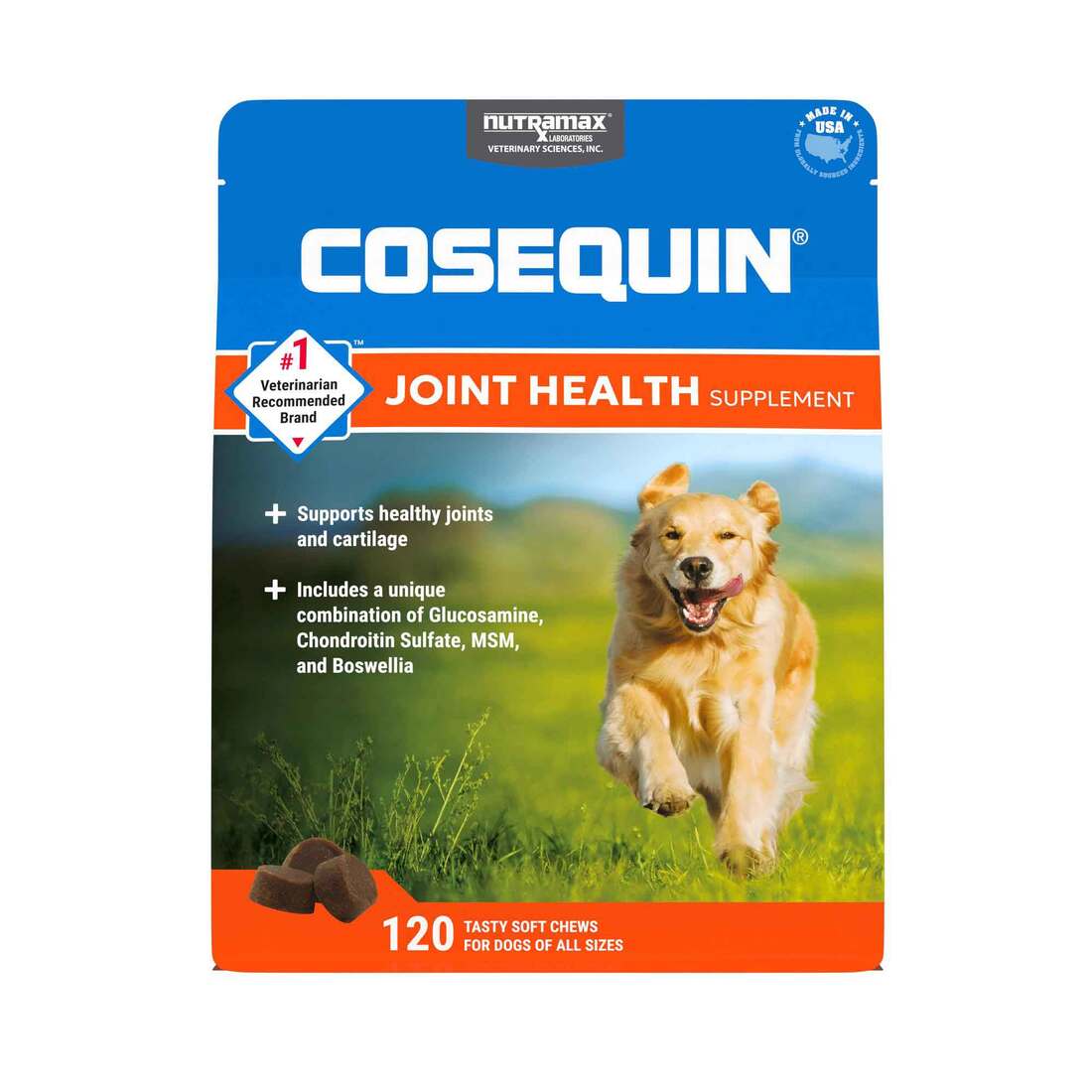 Nutramax Cosequin Maximum Strength Joint Health Supplement Soft Chews for Dogs, 120 Count