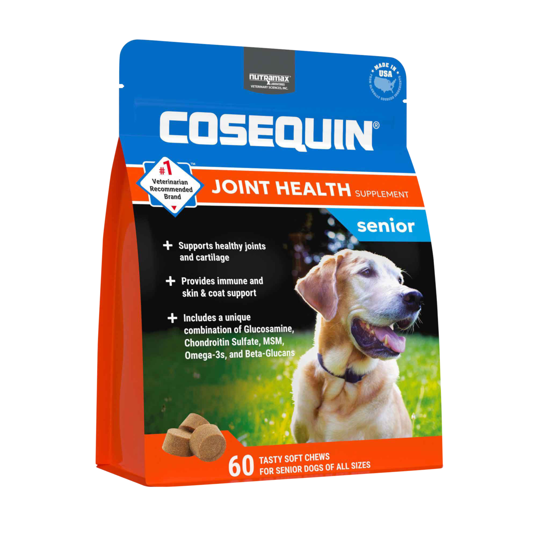 Nutramax Cosequin Senior Joint Health Supplement for Senior Dogs, 60 Soft Chews