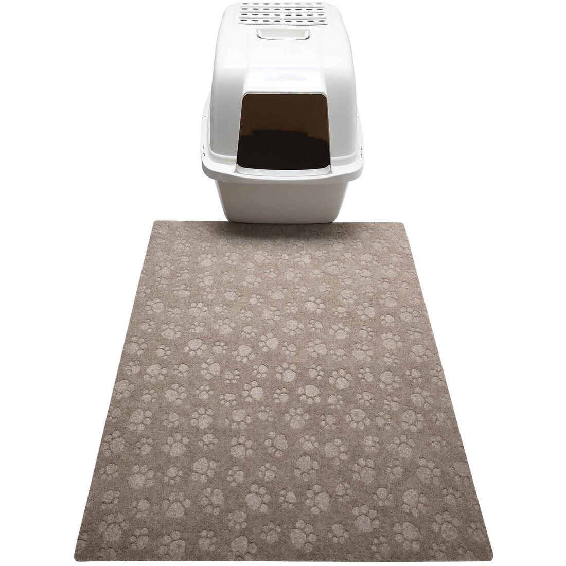 Drymate Cat Litter Mat, Debossed Trapping Taupe, 28 X 34