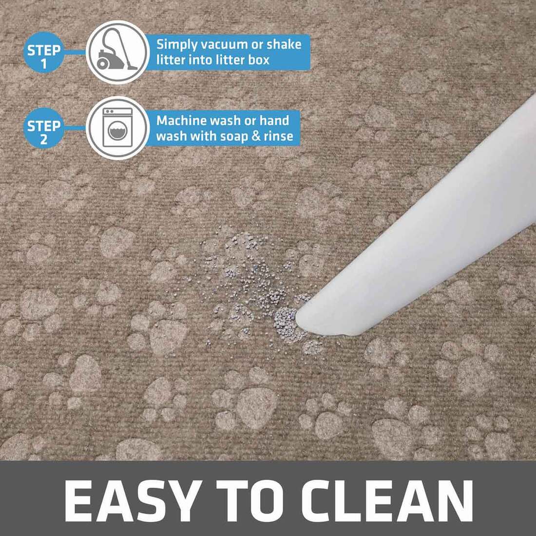 Drymate Cat Litter Mat, Debossed Trapping Taupe, 28 X 34